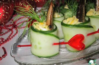 Рецепт эффектной и вкусной закуски со шпротами.