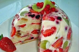 Тортик с фруктами без выпечки — рецепт бомба