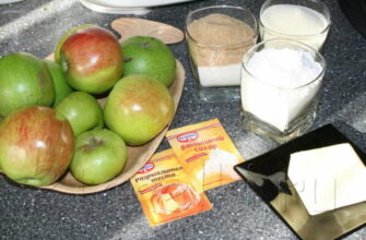 Яблочный пирог «3 стакана» — Сочная начинка и хрустящая сахарная корочка