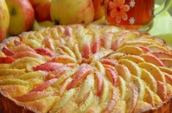 Пирог “Яблоки на снегу”