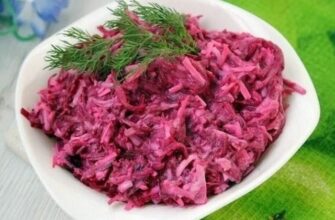 Свекольный салат «Рубиновая нежность»