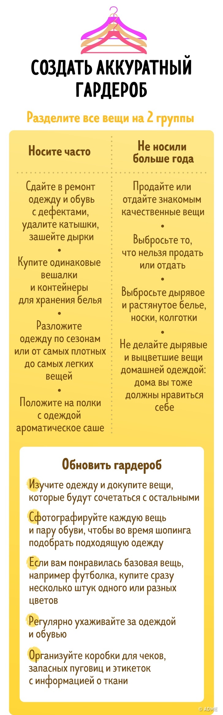 7 таблиц, с которыми уборка в доме перестанет быть чем-то страшным