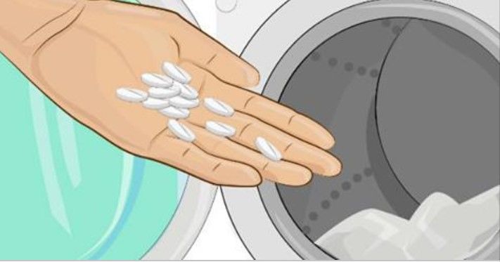 Бросьте 1 таблетку аспирина в стиральную машину и результат вас удивит